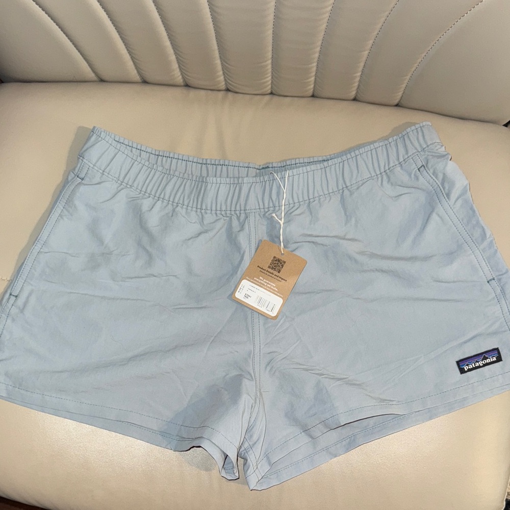 Patagonia Women's Thermal Blue Baggy Shorts Size Medium